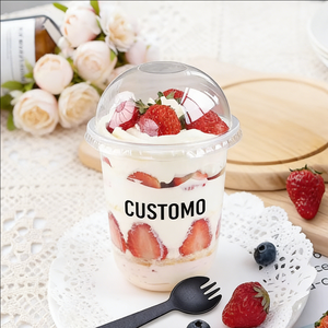 ถ้วยพลาสติกแบบใช้ครั้งเดียวสำหรับของหวานและกาแฟ ขนาดเล็ก เส้นผ่านศูนย์กลาง 90 มม. ทรงกลม ความจุน้อย - Product Image 2