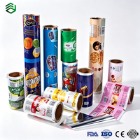 Sachet d'emballage en film composite imprimé sur mesure, scellé à l'arrière, haute barrière, pour biscuits, noix et snacks