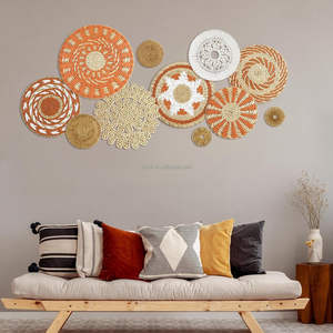 11 pezzi Boho bohémien decorazione da parete di fanerogame marine rustico fattoria appesa cesti estivi cucina decorativa tessuto da parete cesto - Product Image 3