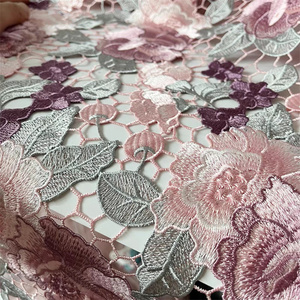 بيع قماش تول فرنسي نقي فاخر مطرز متعدد الألوان مناسب لملابس النساء وفساتين السهرة - Product Image 2