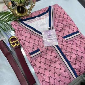 La più nuova signora autunnale elegante moda lunga Casual cintura tinta unita pieghettata Plus Size vestito da donna aderente - Product Image 2