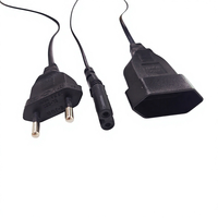 Câble d'extension d'alimentation EU mâle vers femelle vers connecteur C7 pour l'alimentation des téléviseurs et des consoles de jeux