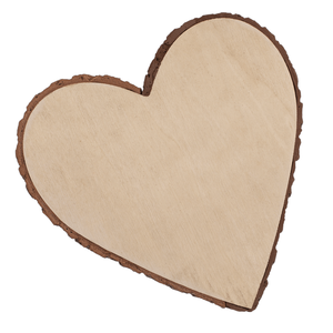 Disco di legno a forma di cuore decorazione rustica con charme 15 x 15 cm - Product Image 2