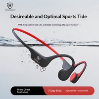 German SENGIRNY Konduksi Tulang untuk Headphone Nirkabel Desain Bebas Kabel Tahan Air 8 Tingkat Pengisian Daya Magnetik 3 Olahraga