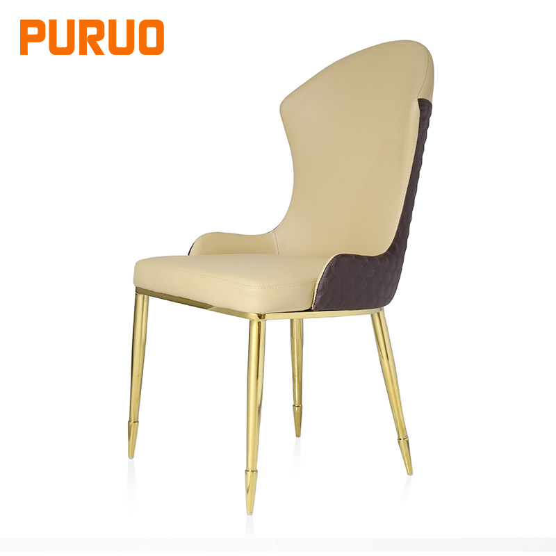 Домашний Ресторан Банкетная мебель кожа pu металлическая сталь основание обеденный стул