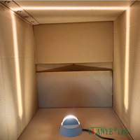 Applique murale extérieure en aluminium 4W LED étanche, angle de faisceau 180°, contrôlée DMX512/WiFi, température de couleur RGBW 3000K-6500K, verre trempé
