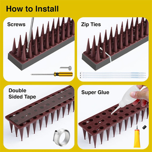 Vente en gros de nouvelles pointes d'oiseaux en plastique réutilisables pour l'extérieur <span class=keywords><strong>anti</strong></span>-escalade - Product Image 5