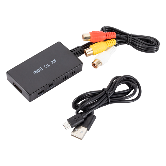 Factory Wholesale Cross Border Av Rca to hdmi Conversion Line AV 2 HDMI High-definition Av to hdmi Converter