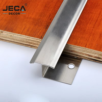Profil décoratif pour sol en bois, garniture de carrelage en acier inoxydable 304 personnalisée pour carrelage stratifié, moquette, bride perforée