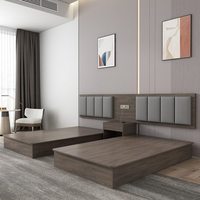 Meubles de chambre d'hôtel modernes et luxueux, personnalisables en style, taille et couleur, adaptés aux hôtels 2 à 5 étoiles et appartements, en bois écologique.