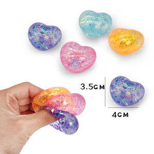 <strong>Bucket</strong> <strong>of</strong> 16 Pcs Mini Heart Glitter Color Changing <strong>Maltesers</strong> TPR Squeeze Ball Toy On-the-go Stress Relief Toys - Product Image 5