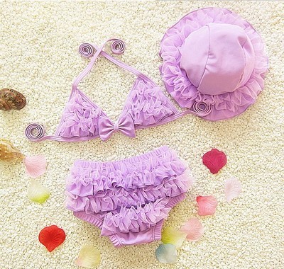 2019 новый модный детский купальный костюм бикини для маленьких девочек цветочный купальник с шапочкой