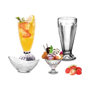High Quality <strong>Glass</strong> Ice Cream Milk Shake Containers Various Popular Designs Cheap Wholesale <strong>Dessert</strong> <strong>Bowls</strong> for Weddings Children's - Product Image 3