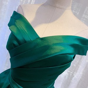 Robe de <span class=keywords><strong>Soir</strong></span>ée en Satin Une Épaule, Coupe Ajustée, pour Gala de Célébrité, Mariage, Banquet, Réunion Annuelle ou Scène - Product Image 5