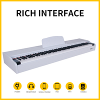 Professional 88-Key Heavy Hammer Electric Piano-Professional Grading Keyboard Multifunction Black Wooden for Student Beginners
