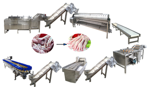 600kg/h Seafood Heat Exchanger <b>Fryer</b> Chicken Feet Legs and Paw Skin Peeling <b>Machine</b> for Frozen Chicken Slaughter - Product Image 6