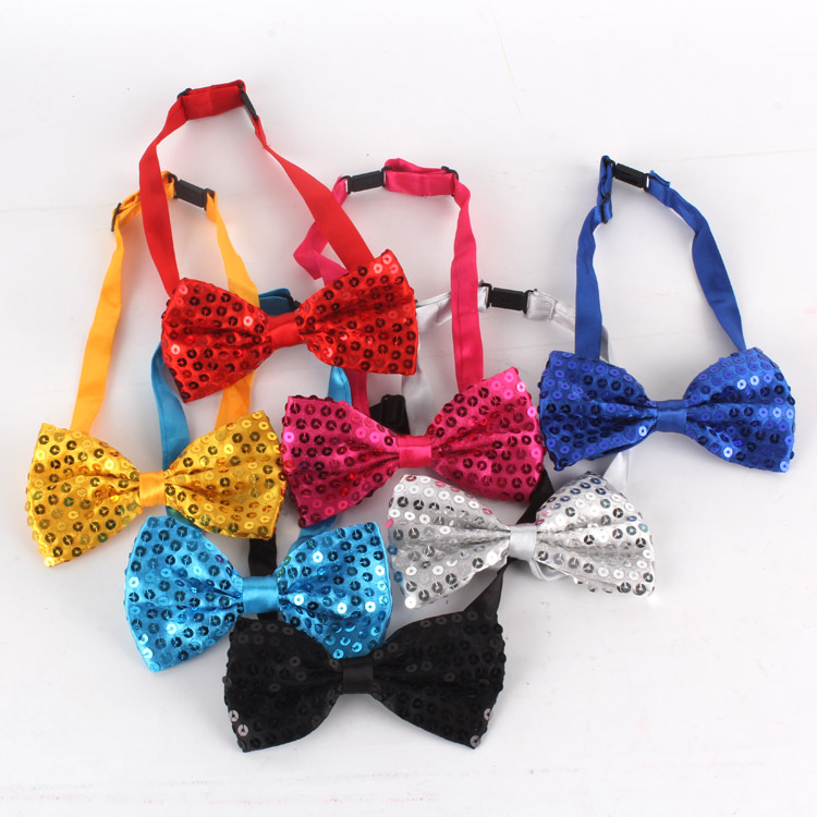 Amazon sells adult children general 100% polyester superfine fibre weaving sequins tie by hand