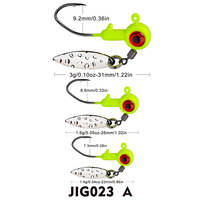 Umpan kepala Jig 5 warna untuk memancing, 5 buah kait kepala putar bola bulat logam untuk Crappie Lure Bass Trout