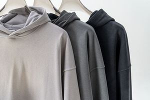 Yingling logotipo personalizado estampado Oversize 370g sudaderas con capucha lavado ácido hombres Stone Wash Sudadera con capucha sudadera serigrafiada sudadera - Product Image 2