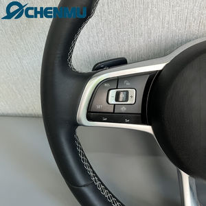 Volante <span class=keywords><strong>de</strong></span> cuero mejorado personalizado para Volkswagen VW Polo Golf R 6 7 8 <span class=keywords><strong>MK6</strong></span> MK7 GTi Passat B7 B8 <span class=keywords><strong>Jetta</strong></span> - Product Image 3