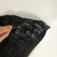 Extensions capillaires invisibles en gros avec clips, en PU injecté, sans couture, cuticules alignées, les meilleures extensions de cheveux