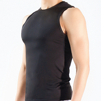 Débardeur de musculation pour homme à séchage rapide, compression, haute élasticité, vêtement de fitness, entraînement de basketball, t-shirt sans manches