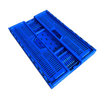 Caisse de rangement pliable portable en plastique, panier en plastique empilable en gros pour légumes