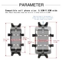 Supports de téléphone multifonctionnels de luxe N-STAR pour moto, accessoires stables en plastique, aluminium, acier et acier inoxydable