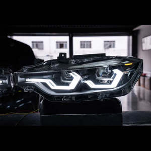 <span class=keywords><strong>Serie</strong></span> 3 13-19 F30/F35 versión americana con luces amarillas quinta generación OSS <span class=keywords><strong>cuatro</strong></span> cerca ocho lejos toque de faros azules - Product Image 1