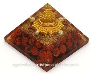 Bán Buôn Orgone Rudraksh Kim Tự Tháp Với Kim Loại Sri <span class=keywords><strong>Yantra</strong></span> Để Bán - Product Image 2