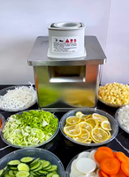 Edelstahl Automatischer Obstschneider Kartoffelwürfel-Pommes-Schneidemaschine Gemüseschredder und -schneider HJ-SPJX003