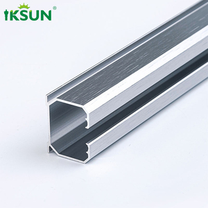 Iksun New Design Low Price Ceiling Wall Mounted S Fold Aluminium Alloy Double <b>Curtain</b> Rail Track for Hotel Project Engineering - Product Image 3