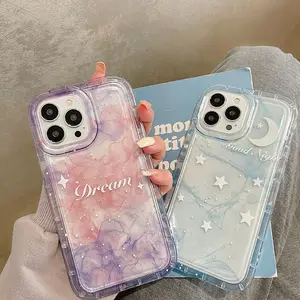 Nouvelle coque de protection en Silicone souple à motif d'étoiles de rêve pour iPhone 14 Pro Max 11 13 12 14 Plus