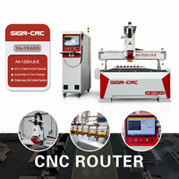 Máquina de grabado CNC industrial de alta precisión para tallado automático, router CNC de 3 ejes con área de trabajo de 4*8 pies y bomba de motor de alta velocidad Folinn