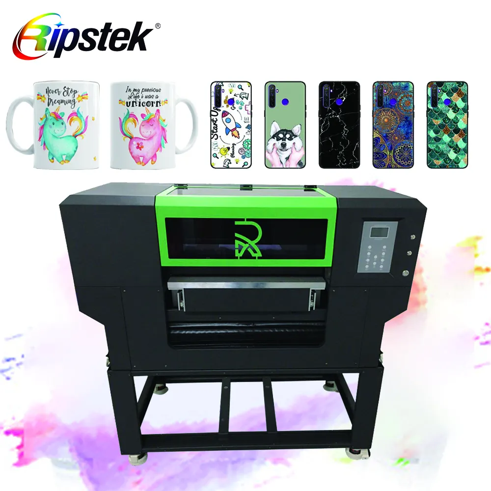 Ripstek ब्रांड 4060 यूवी प्रिंटर a2 यूवी प्रिंटर/A3 पर मुद्रण के लिए यूवी प्रिंटर गोल्फ की गेंद प्रिंटर/रोटरी यूवी छपाई मशीन