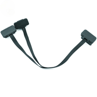 OBD Connect Cable for GPS Tracker With Car Male to Dual Female Y Splitter Elbow Extension Flat+thin Noodle Cable Auto Connector