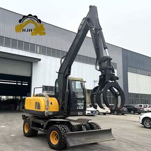 Agricultural Rotary <b>Log</b> Grapple Wheel Excavator Digging Trenches Wheel Excavator 8ton 9ton Excavator on Sale - Product Image 2