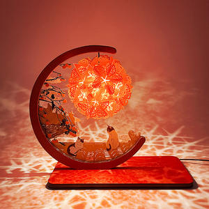 Ciudad Prohibida, regalo creativo Cultural creativo, regalo de cumpleaños de buena fortuna, tema de flores decorativas para niñas, papel de noche cortado con láser - Product Image 1