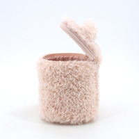 Sac de voyage grande taille pour femme, trousse de maquillage et de toilette en peluche Teddy Sherpa, organisateur de cosmétiques, pochette à maquillage – Meilleures ventes