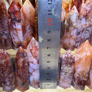 Nuevos Productos: Cristal Natural Energético, Cristal de Sanación Espiritual, Punta de Sanación Roja Dorada para Adorno - Product Image 5