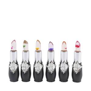 Beauty Cosmetics Kit de bálsamo <span class=keywords><strong>labial</strong></span> Black Gloss Lipstick Tube con diseño de flores para uso <span class=keywords><strong>labial</strong></span> - Product Image 5