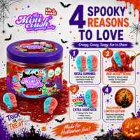 Halloween Limited Skull Shape Gummy Eetbare Slime Vloeibare Snoep Pot Leuk Schepbaar Extra Zuur Gel Saus Fruit Snoepjes