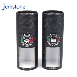 Emballage en tube de papier kraft avec fenêtre, personnalisé, recyclable, de qualité alimentaire, pour grains de café, chocolat, cylindre en carton - Product Image 1