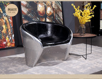 Chaise en cuir de style industriel rétro - Durable pour chambre à coucher, salle à manger, bureau à domicile et salon - Meuble de style loft