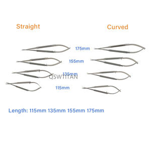 Tesoura para microcirurgia oftálmica de titânio, aço inoxidável, autoclavável, ferramenta dupla para pálpebras - Product Image 4