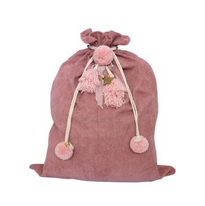 Feliz Navidad vacaciones pompones y borlas de alta calidad para bolsa de regalo de sacos de Papá Noel de pana - Product Image 4