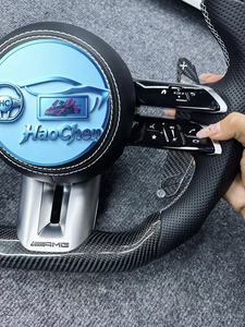 Volante in Fibra di Carbonio Forgiata Personalizzato LHC con Pelle Nappa Traforata per Mercedes-Benz <span class=keywords><strong>W205</strong></span> C63 C180 C117 CLA Upgrade - Product Image 5