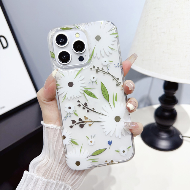 New Design IMD Flower Phone case for iphone 15 14 13 12 Luxury Tpu Brand Phone case for iphone 15 Pro Max
