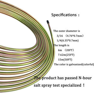 Linee del freno in acciaio al carbonio rivestite di colore galvanizzate universali per automobili 3/16-25FT con 16 accessori - Product Image 4