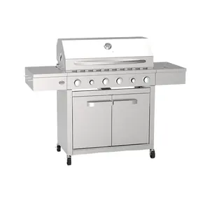 Ngoài trời thép không gỉ gas nướng nhà hàng Flameless gas nướng gas BBQ nướng